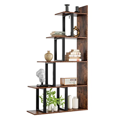 5-Tier Vintage Bookshelf
