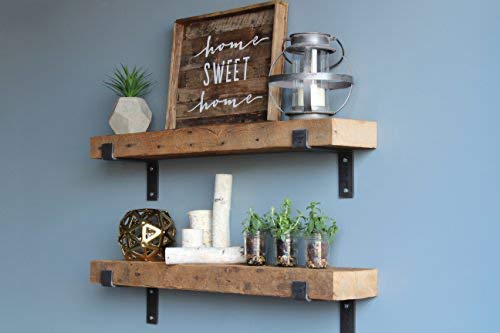 Reclaimed Wood Shelves Floating Or with Brackets Amish Handcrafted in Lancaster County