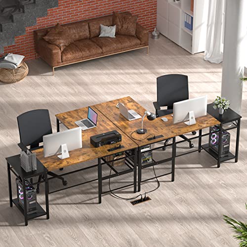 L Shaped Desk with USB Charging Port and Power Outlet