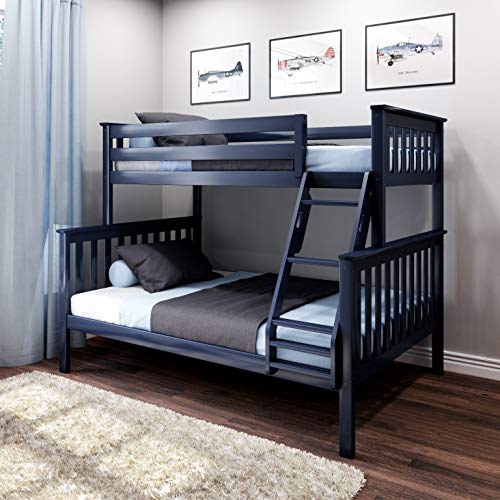 Bunk Bed, Twin-Over-Full Wood Bed Frame For Kids