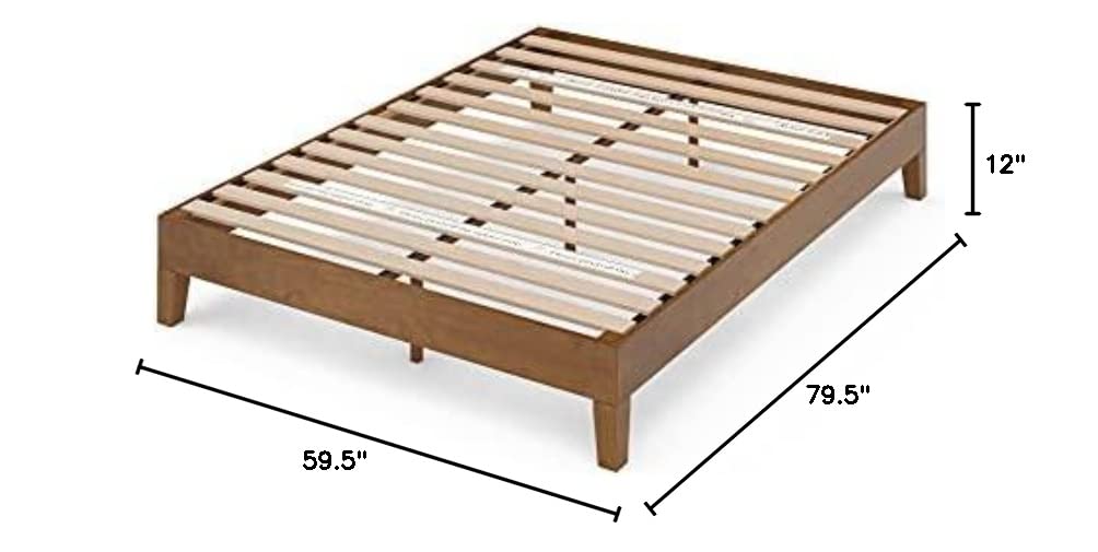 Alexis Deluxe Wood Platform Bed Frame / Solid Wood Foundation