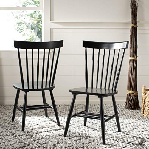 American Homes Collection Parker Country Farmhouse Wood Black