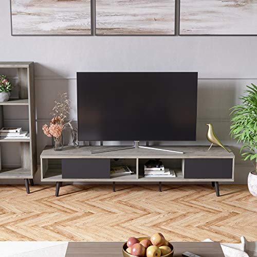 Mid Century Modern TV Stand for 75 inch TV
