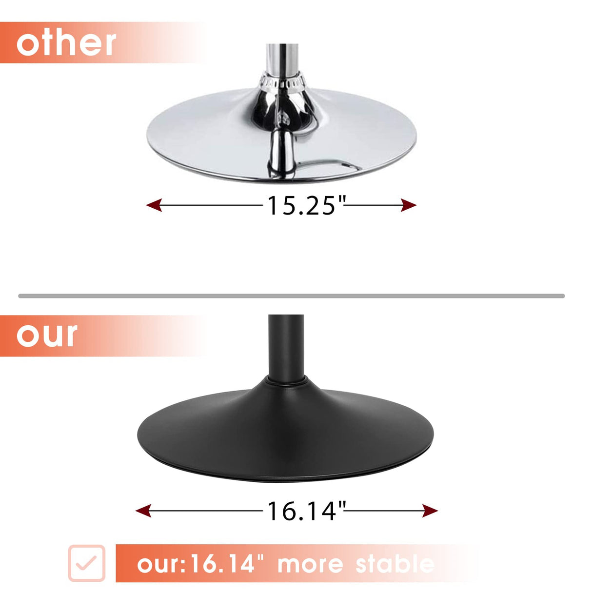 Leather Bar Stools Set of 2 Black Adjustable Height Bar Chairs