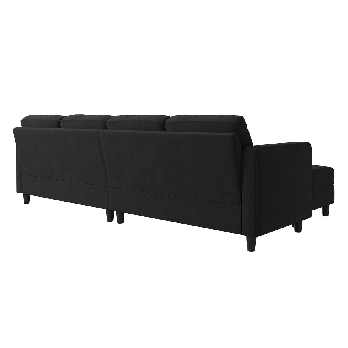 U Shaped Sectional Couch Velvet 4 Seater Sofa