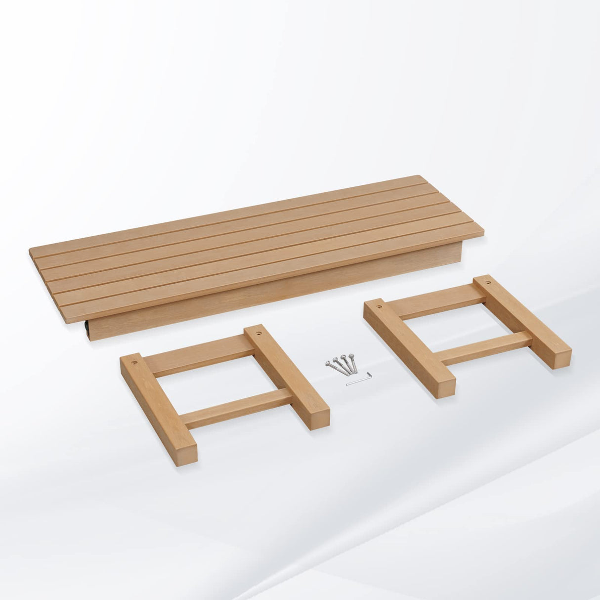 Garden Bench, Poly Outdoor Bench Weatherproof, 2-Person Benches