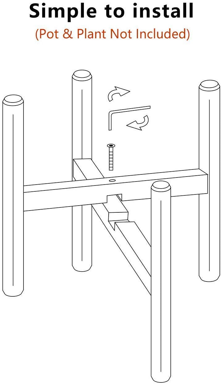 Mid-Century Modern Wooden Plant Stand – Beechwood Flower Pot Holder