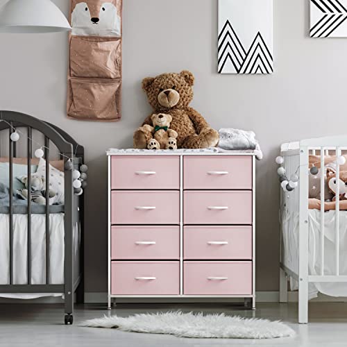 Sorbus Kids Dresser with 8 Drawers - Storage Unit Organizer Chest for Clothes - Bedroom