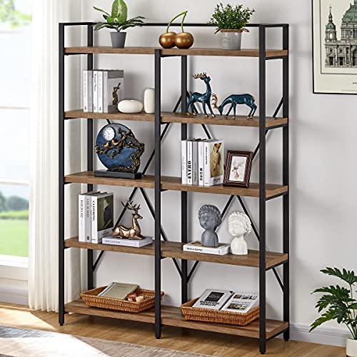 5 Tier Industrial Bookshelf