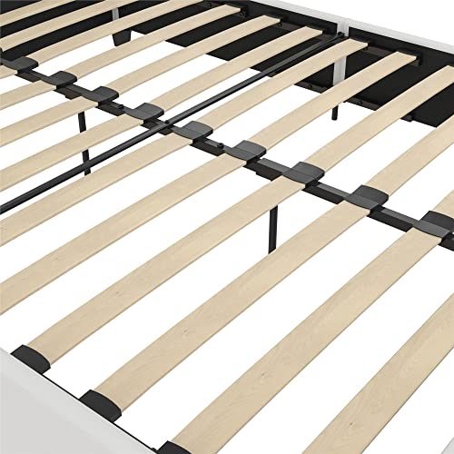 Dakota Upholstered Platform Bed with Diamond Button Tufted Headboard