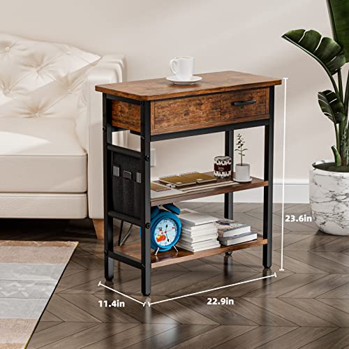 End Table with USB Ports and Outlets