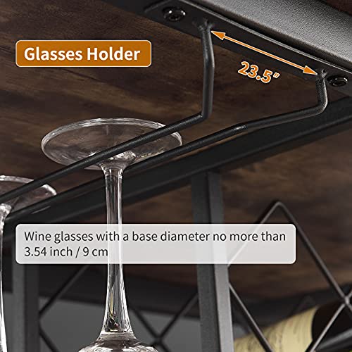 4-Piece Counter Height Dining Room Table Set, Bar Table with One Bench and Two Stools