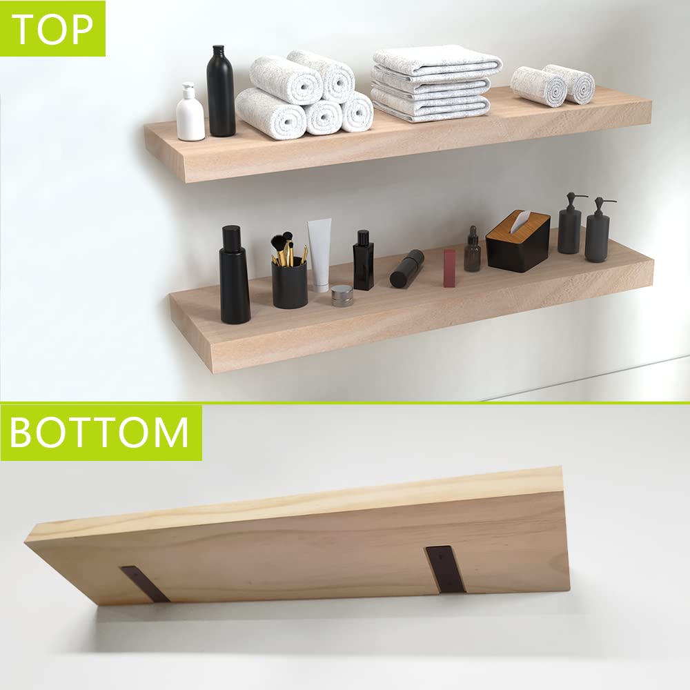Floating Shelves for Wall Decor, Bedroom Bathroom Storage Wood Shelf, Farmhouse