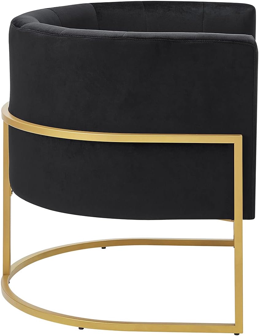 Upholstered Living Room Chairs Modern Black Textured Velvet Accent Chair