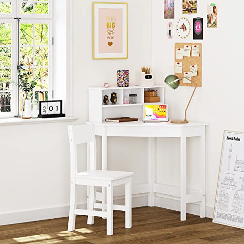 Wooden Study Desk with Chair for Children
