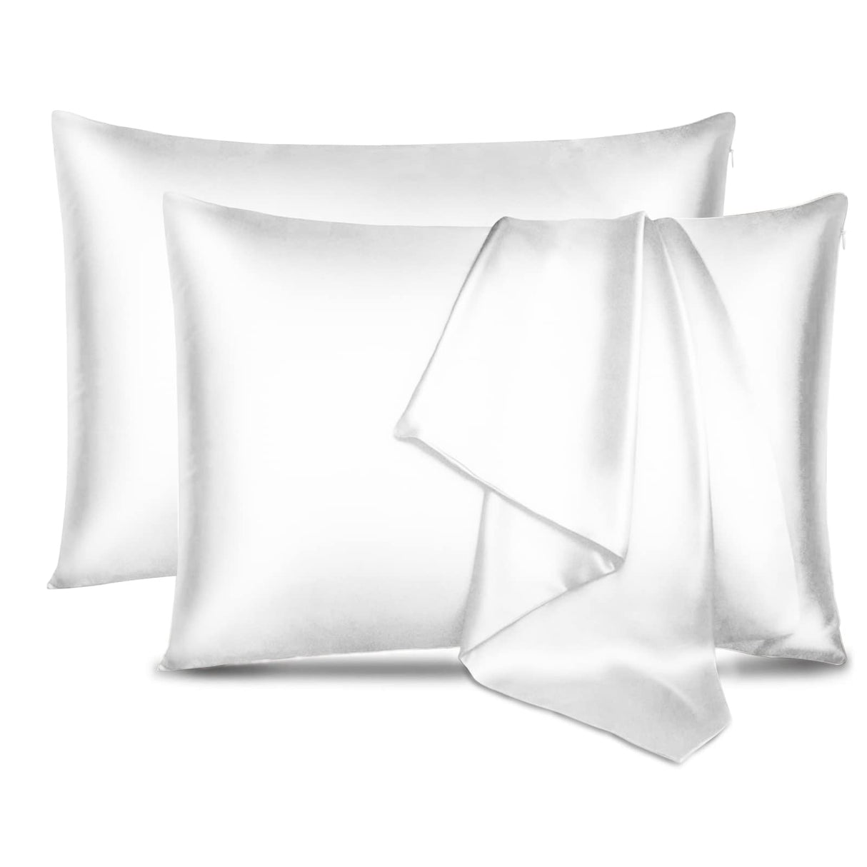 Silk Pillowcase for Hair and Skin Health, 600 Thread Count Breathable Pillow