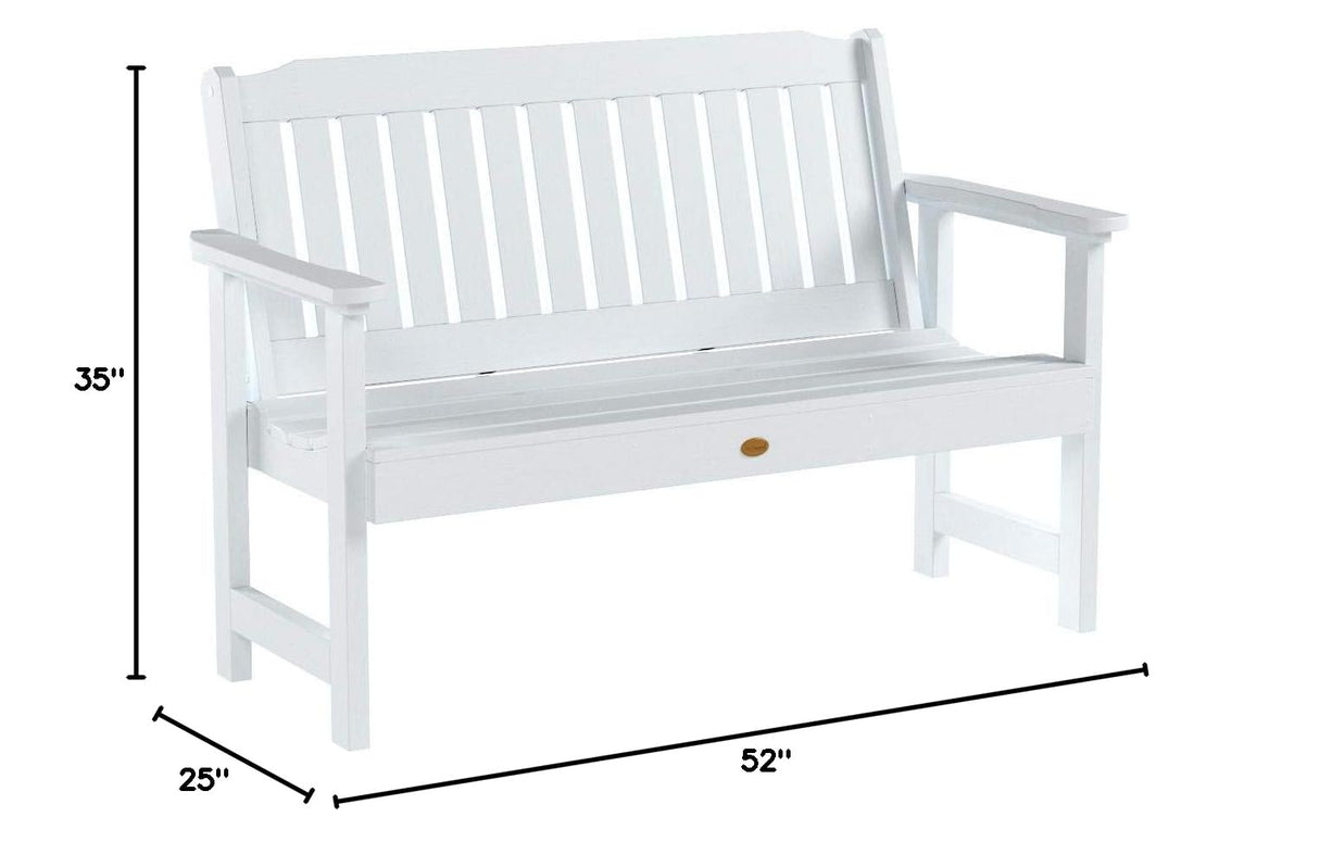 D-BENW2-WHE Lehigh Garden Bench, 4 Feet, White