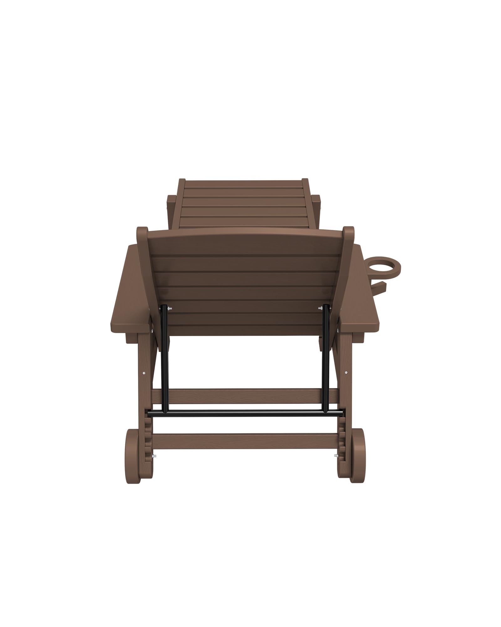 Patio Lounge Set of 2, Lounge Chair for Pool, Brown