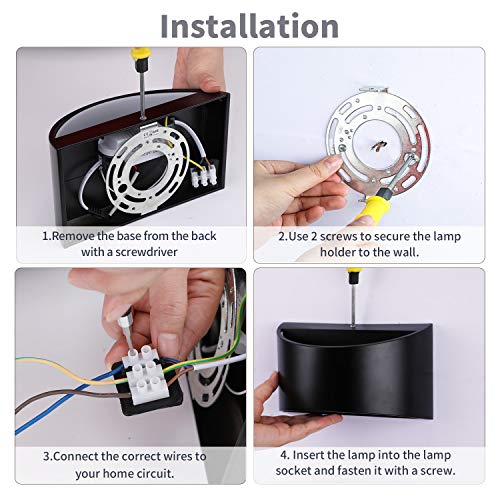 Modern LED Wall Sconce Indoor Up Down Wall Lamp Dimmable Wall Lights