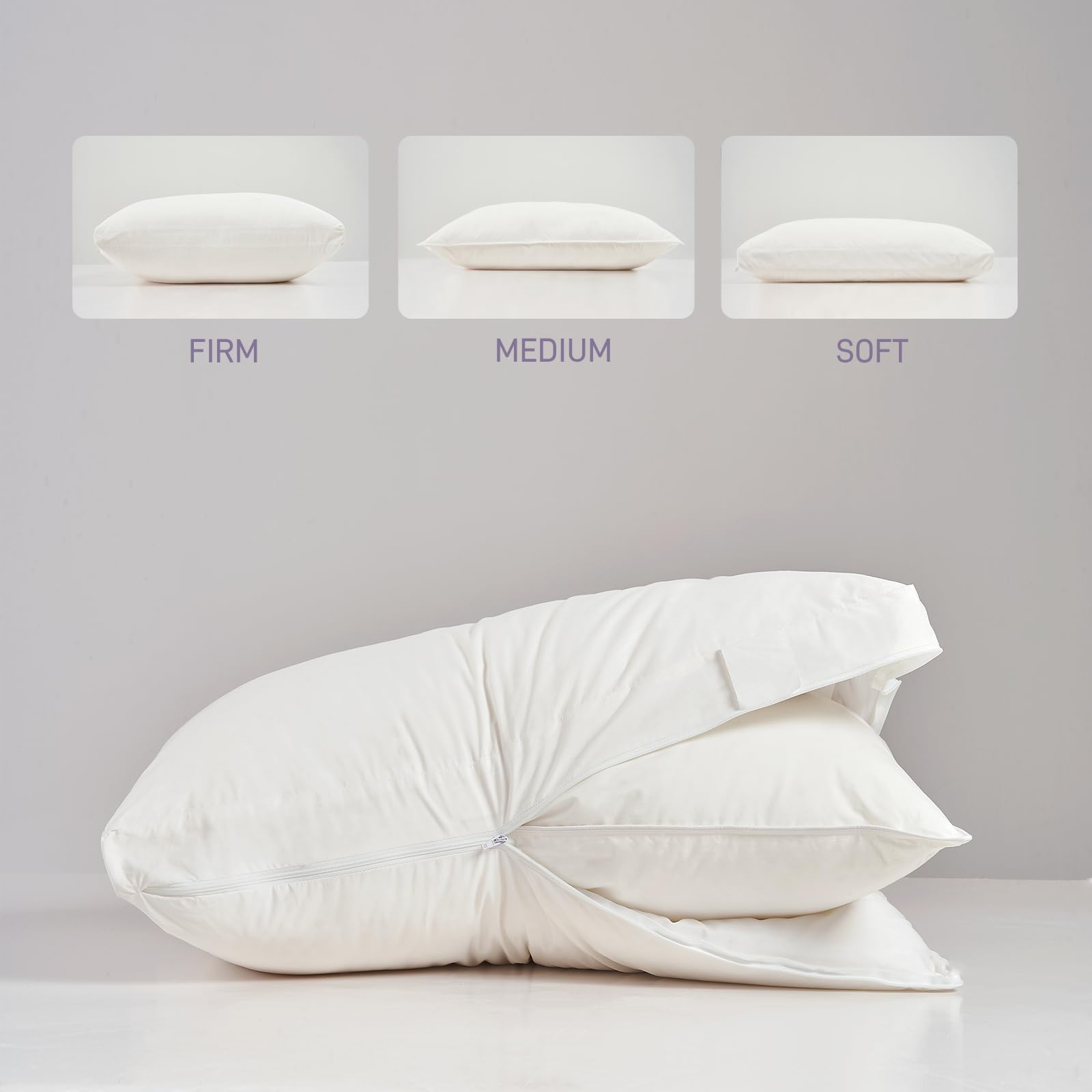 Adjustable Hypoallergenic Pillows for Soft Medium Firm