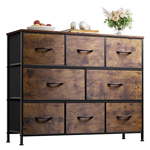 8 Drawer Dresser for Bedroom, Fabric Dresser with Large Storage Drawer Unit for Entryway