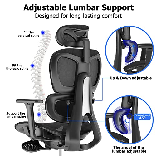 Ergonomic Mesh Office Chair with 3D Adjustable Armrest