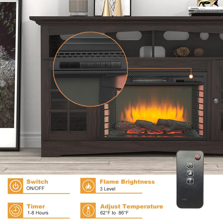 TV Entertainment Center with 28" Fireplace