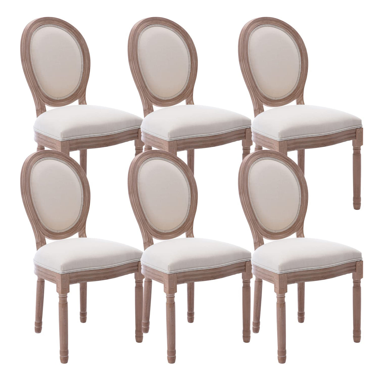 French Country Dining Chairs Set of 6, Farmhouse Dining Chairs