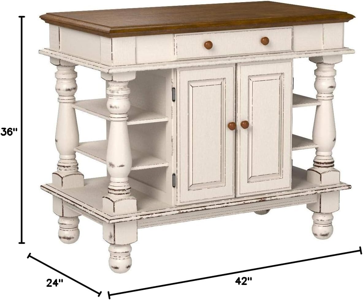 Kitchen Island Americana Dual Side Storage Cabinet