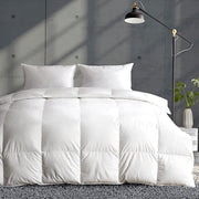Fluffy Feathers Down Comforter King Size, Organic Cotton Cover Feathers Down Duvet