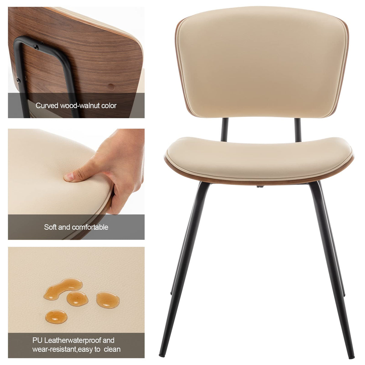 Dining Chairs Mid Century Modern Dining Chairs for Kitchen Dining