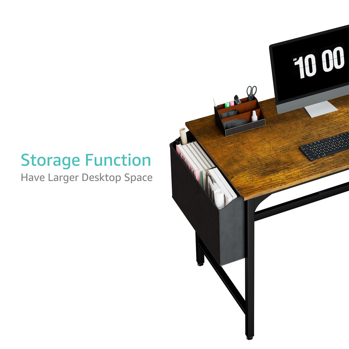 Small Desk with Drawers - 40 Inch Work Computer Desk for Small Space Home Office