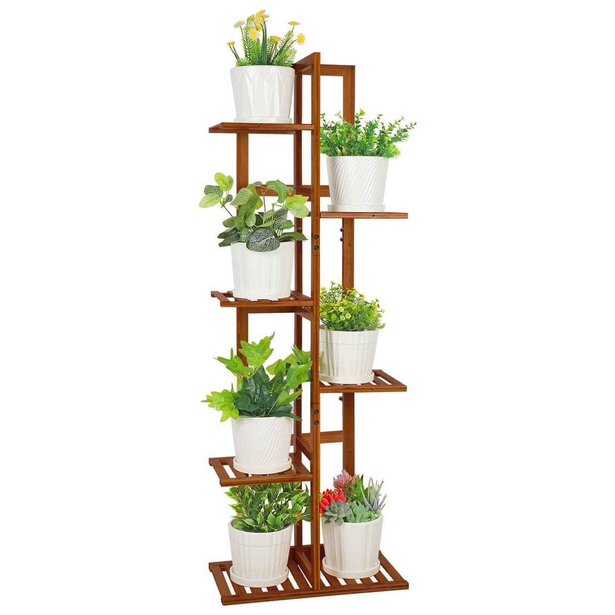 6 Tier Bamboo Plant Stand - Indoor Tall Plant
