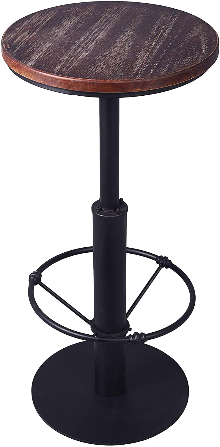 3 Piece Pub Dining Set, Modern Round bar Table and Stools for 2