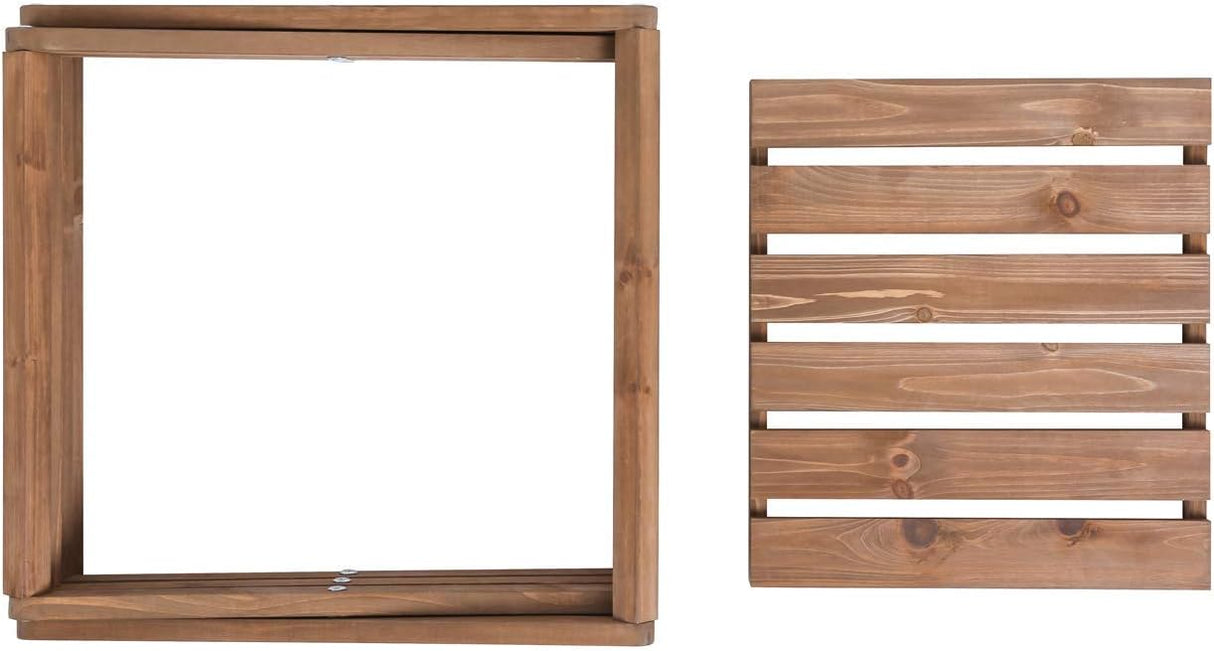 Foldable 4-Tier Wooden Plant Stand & Storage Rack