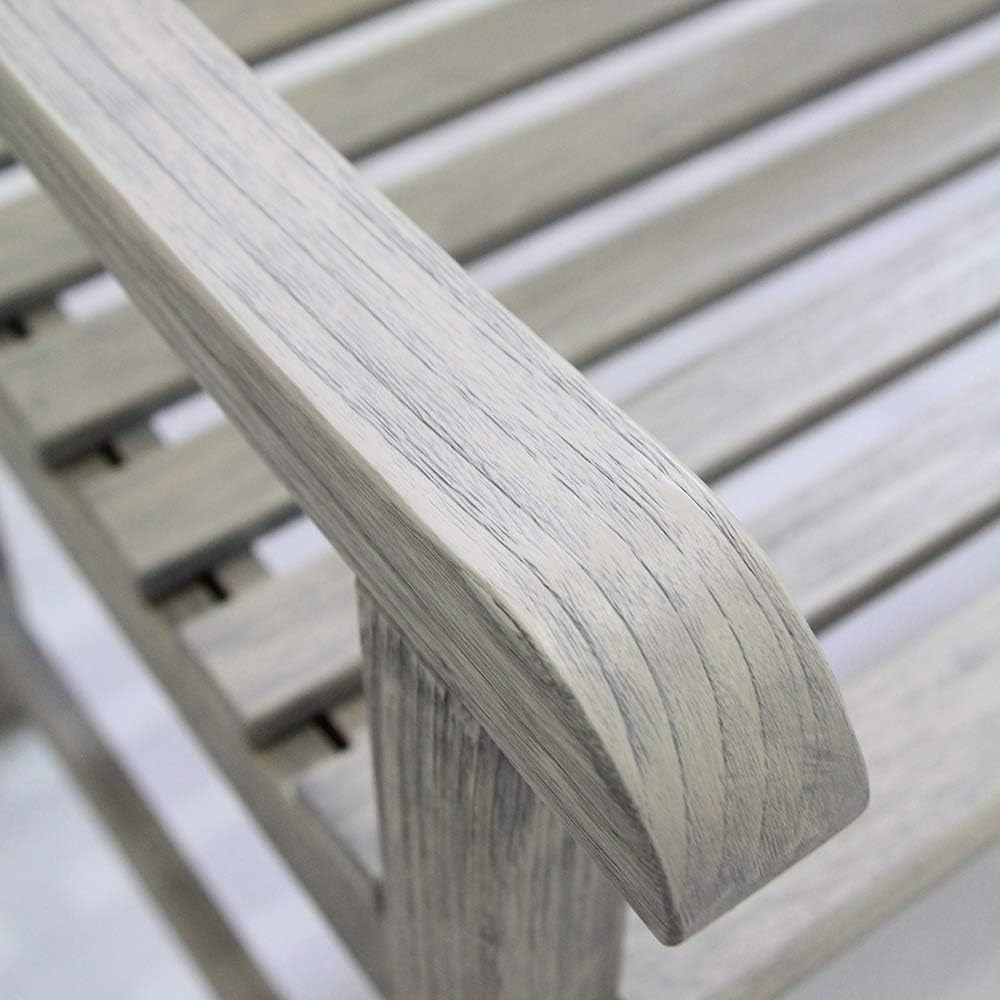 Casual Maine Outdoor Garden Bench for Patio Furniture, 4-Foot, Weathered Gray