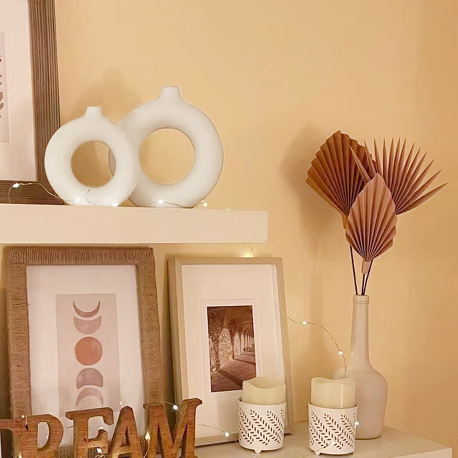 Ceramic Hollow Donut Vase Set of 2