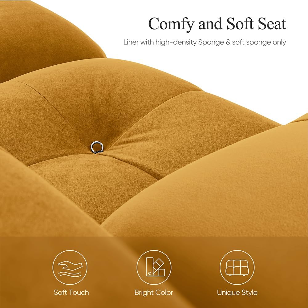 Sectional Couches for Living Room, Sectional Sofa Couch, Soft and Comfy Cloud Sofas, Modern Floor Sofa Furniture Sets