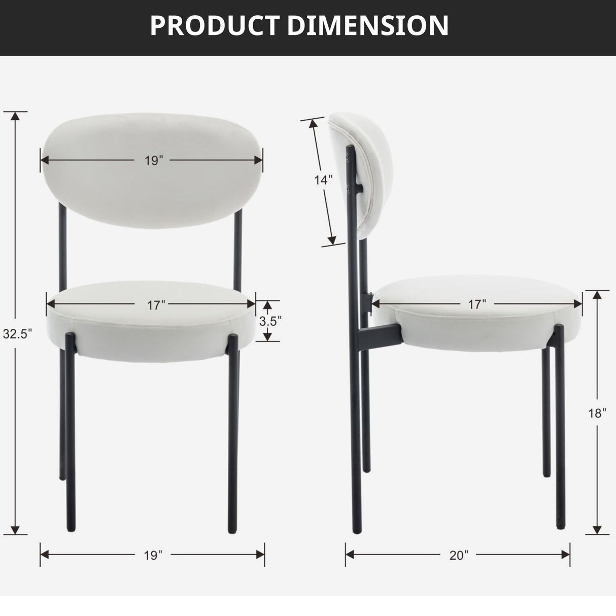 Mid Century Dining Room Chairs Set of 4 Velvet Dining Chairs
