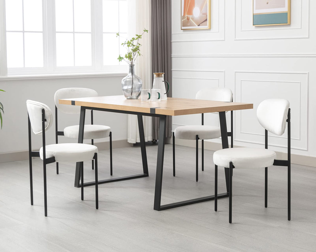 Mid Century Dining Room Chairs Set of 4 Velvet Dining Chairs