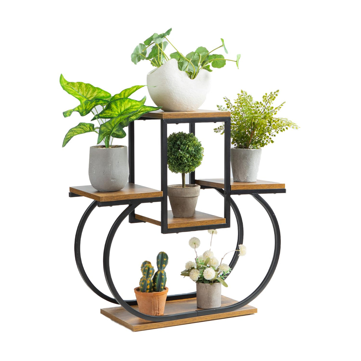 HeartStyle 4-Tier Plant Stand – Elegant Wrought Iron Display Rack