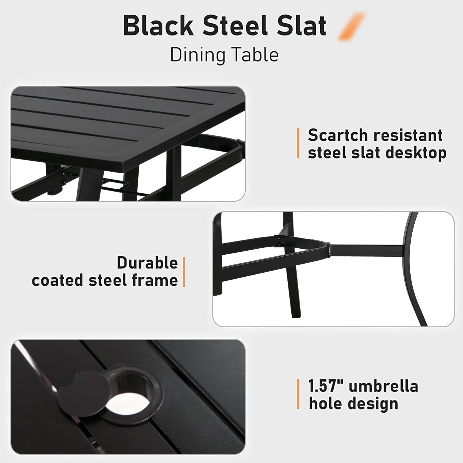 Outdoor Table Patio Dining Furniture Set