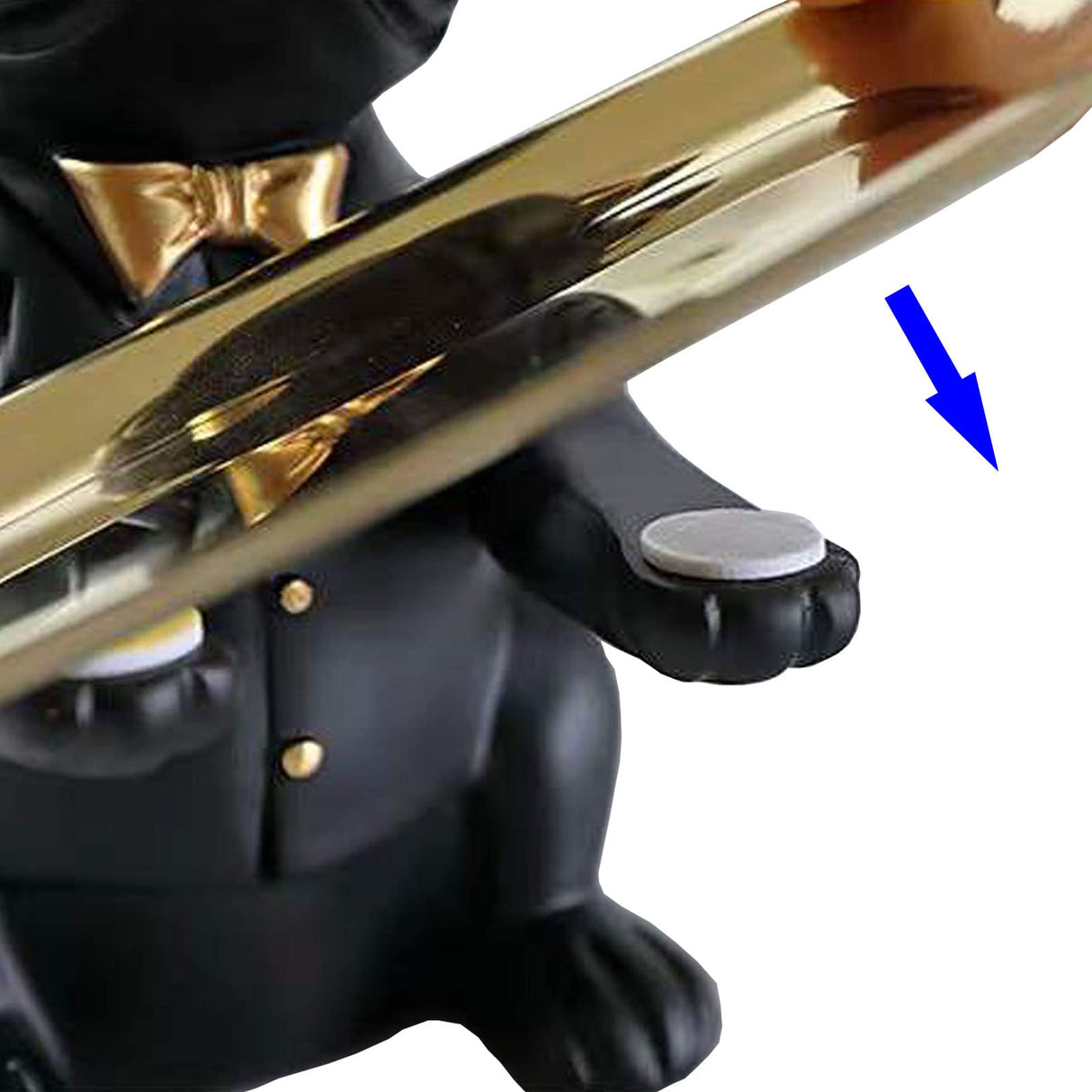 Resin Bulldog Desk Storage Statue Good Storage Box for Keys