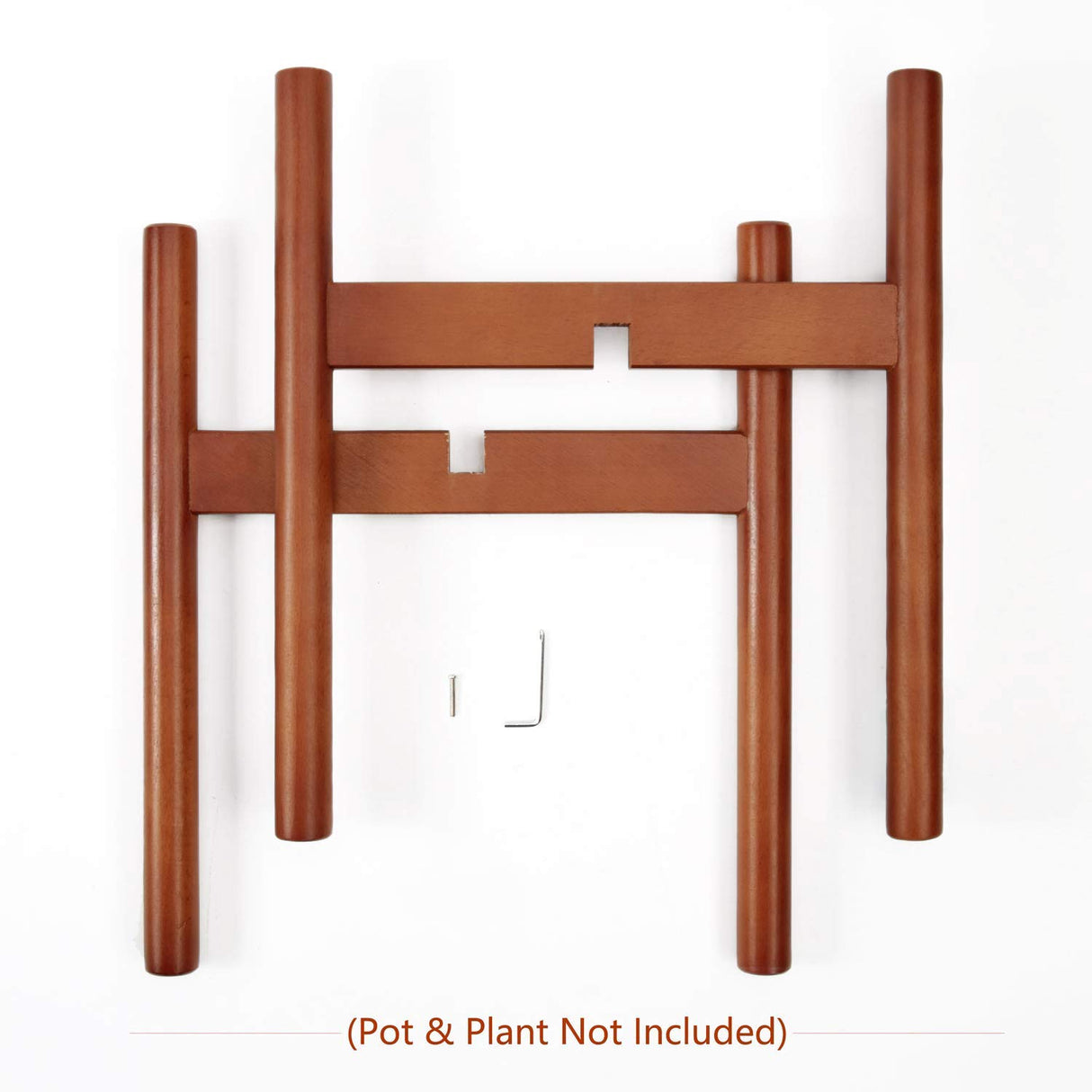 Mid-Century Modern Wooden Plant Stand – Beechwood Flower Pot Holder