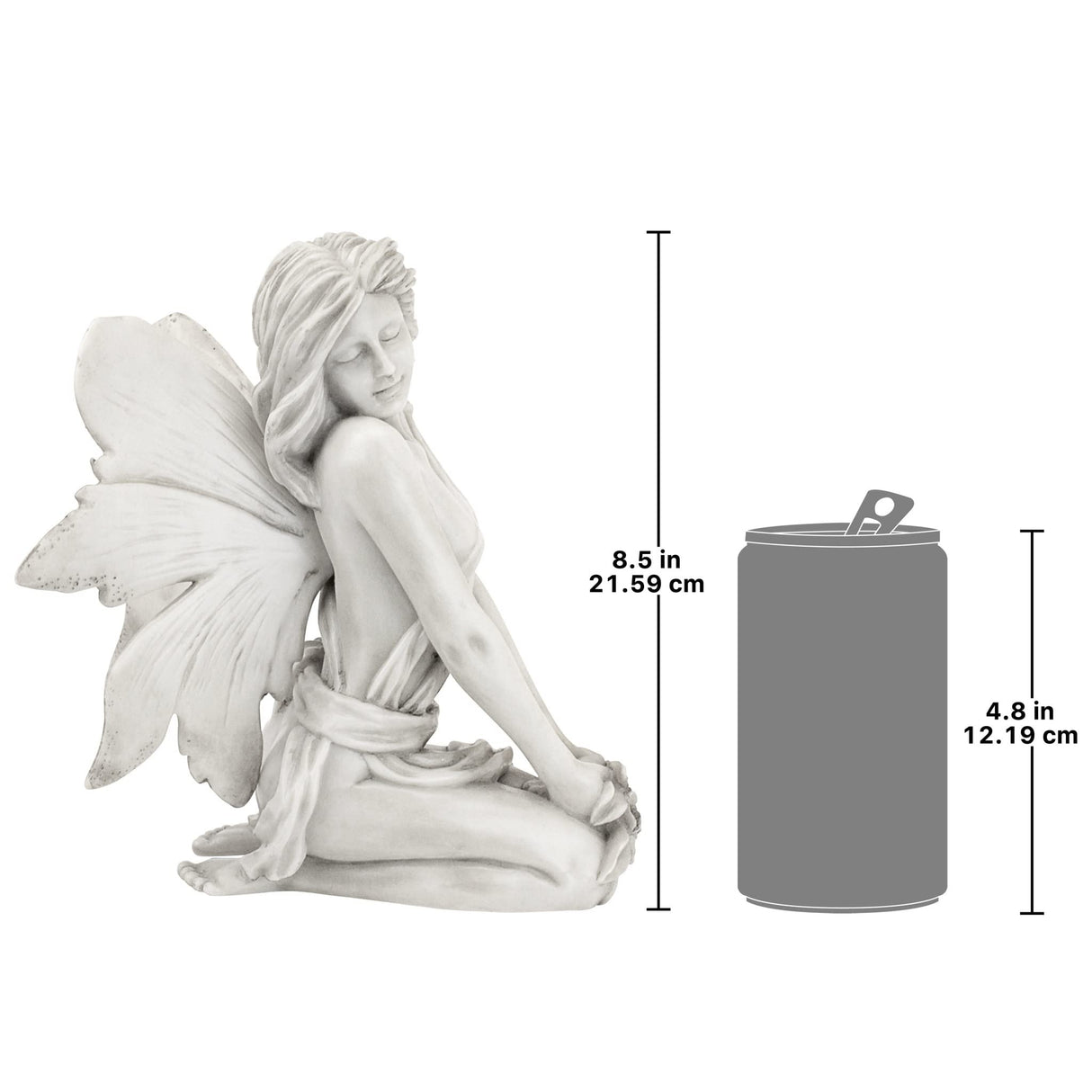 PD1549 The Enchanted Garden Fairies Colleen Statue, antique stone