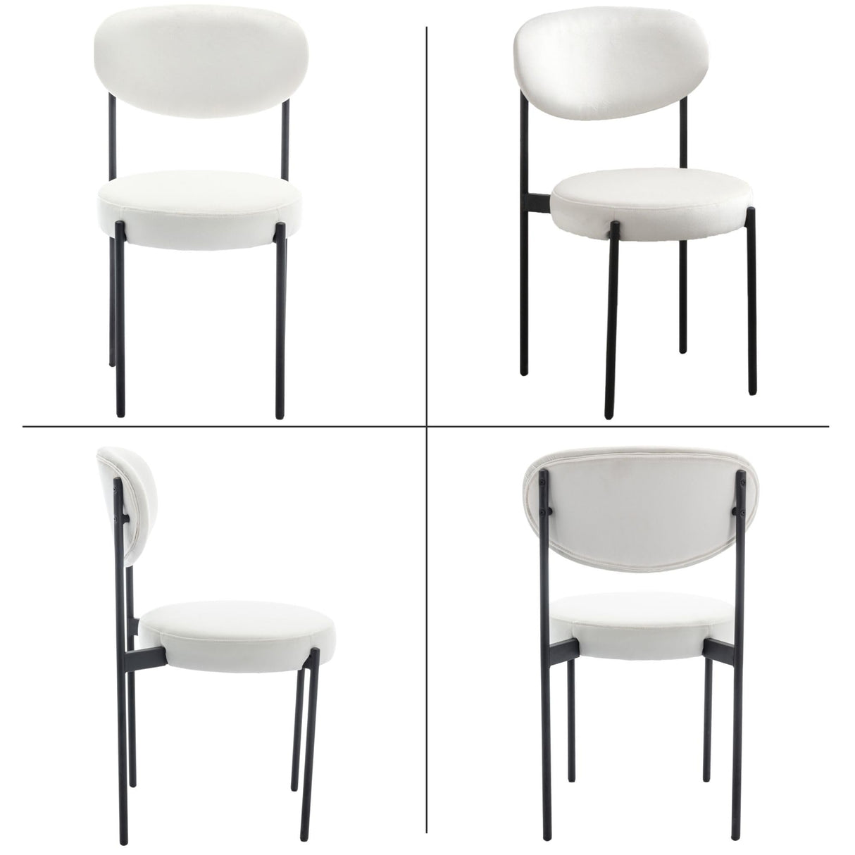 Mid Century Dining Room Chairs Set of 4 Velvet Dining Chairs