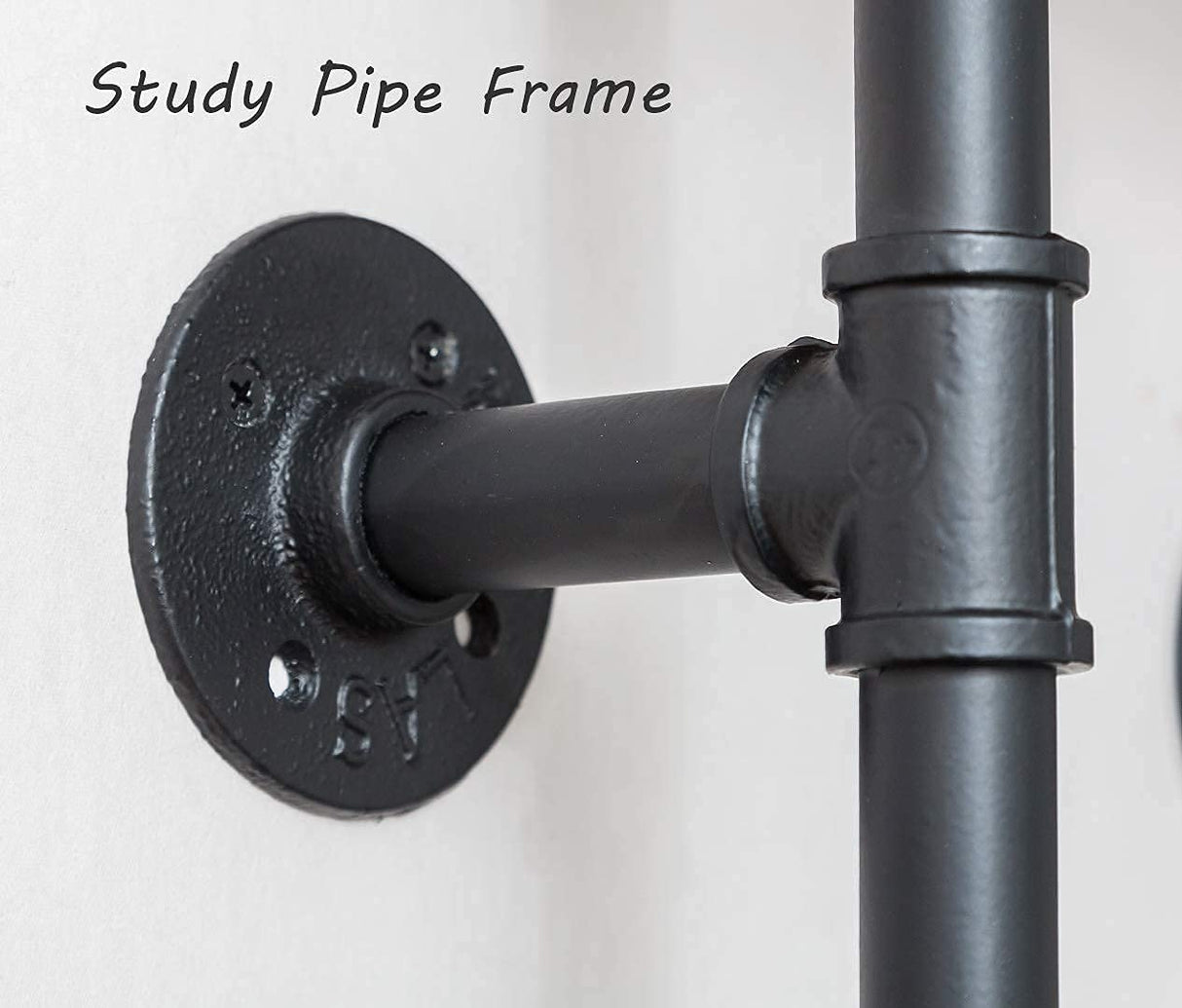 Industrial Rustic Modern Wood Ladder Pipe Wall Mounted Floating Shelves