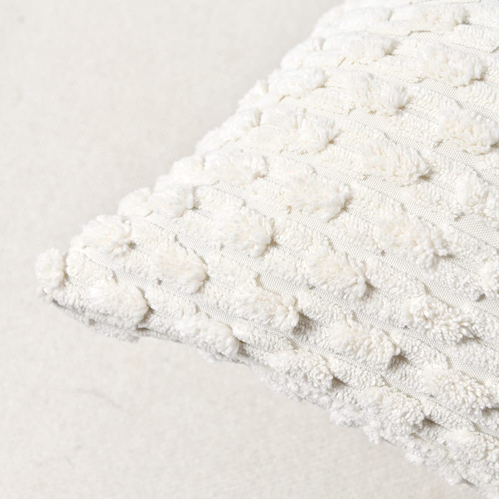 2 Packs Boho Cream Decorative Throw Pillow