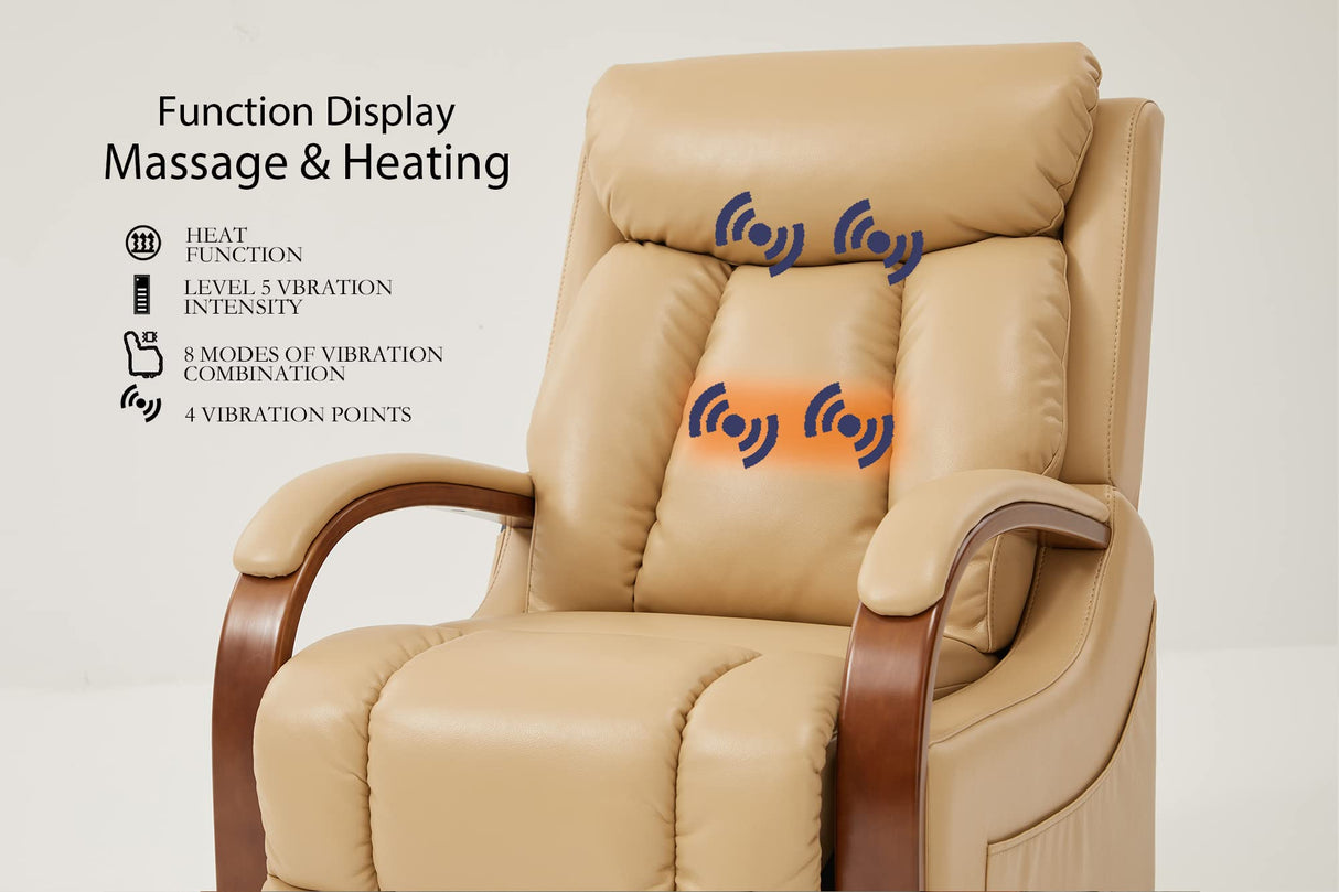 Small Lift Chair Recliners with Massage and Heat, Dual Motor Power Lift Sofa