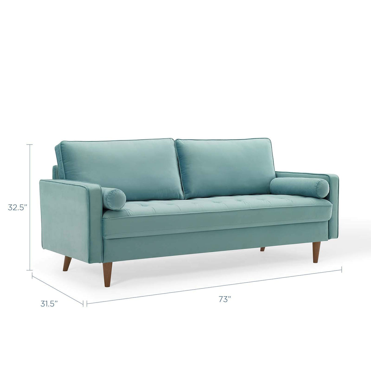 Valour Performance Velvet Upholstered Tufted Sofa